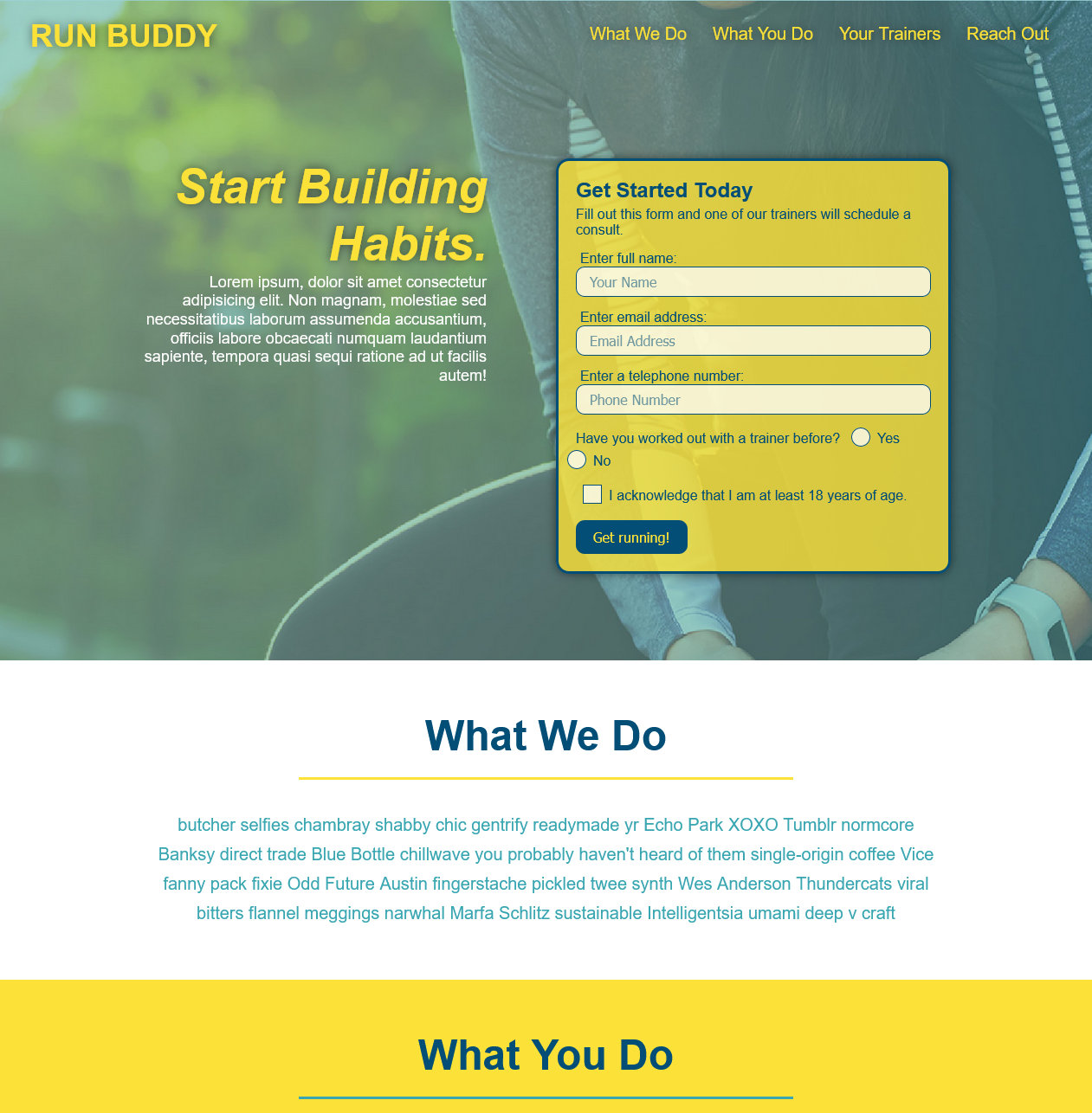 run buddy website homepage